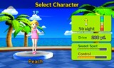 Character select screen with Princess Peach.