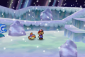 Mario and Sushie in the Shiver Snowfield