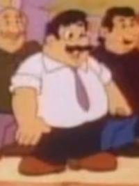 A possible relative of the Mario Bros. in The Super Mario Bros. Super Show! episode "Plummers Academy"