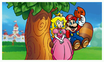 Mario and Peach on the Tail Tree in the ending