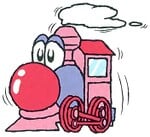 Artwork of the Train form in Super Mario World 2: Yoshi's Island