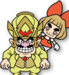 Wario Deluxe and Lulu sprite for WarioWare Gold