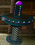 Wario on the Wonky Circus wheels.