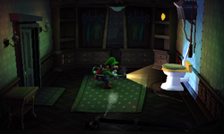 The Coatroom segment from Luigi's Mansion: Dark Moon.