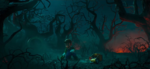 Luigi's arrival in the Dark Lands