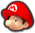 Baby Mario's head icon in Mario Kart 8 Deluxe.