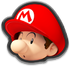 Baby Mario's head icon in Mario Kart 8 Deluxe.