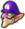 Waluigi's head icon in Mario Kart 8 Deluxe.