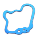 Map of <small>Wii</small> Moo Moo Meadows in Mario Kart 8.