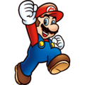 Alternate artwork of Mario jumping