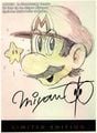Picture of Mario drawn and signed by Shigeru Miyamoto