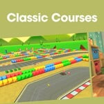 Cover image for the Classic Courses playlist for Mario Kart 8 Deluxe on Nintendo Music