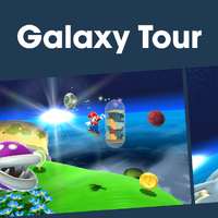 Cover image for the Galaxy Tour playlist for Super Mario Galaxy on Nintendo Music.