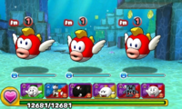 Screenshot of World 4-1, from Puzzle & Dragons: Super Mario Bros. Edition.
