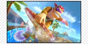 Screenshot of Funky Kong in Mario Kart 8 Deluxe shown the result of the Mario Kart 8 DLC Character Personality Quiz.