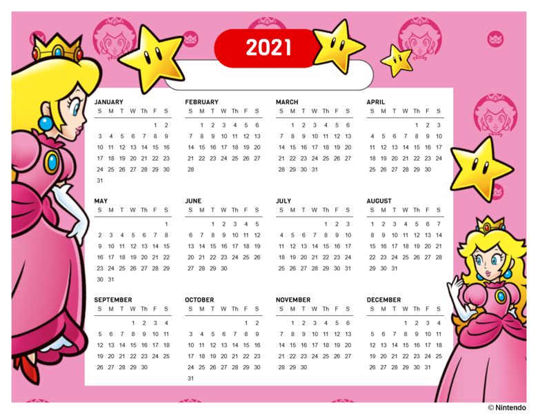 File:PN Mushroom Kingdom Calendar Creator 2021 preset 2.png