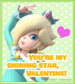 Valentine's Day card featuring Rosalina, based on Mario Party 10