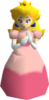 Rendered 3D model of Princess Peach in Super Mario 64.