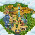 The map of Donkey Kong Country at Universal Epic Universe