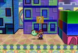 Second ? Block in Shy Guy's Toy Box of Paper Mario.