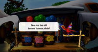 Tawks referencing Donkey Kong's catchphrase from the cartoon series in the New Funky Mode of Donkey Kong Country: Tropical Freeze for the Switch