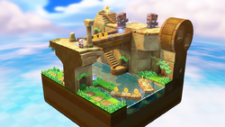 Level screenshot with Walleye's, from Captain Toad: Treasure Tracker.