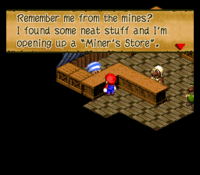 The treasure-hunting Toad after establishing his own shop in Super Mario RPG: Legend of the Seven Stars.