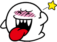 Boo Shy - Super Mario Sticker.gif