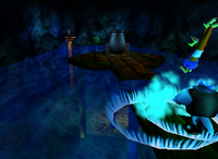 A blue Kasplat in Gloomy Galleon.