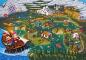Artwork used for a puzzle based on Donkey Kong Country 3: Dixie Kong’s Double Trouble!