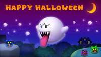Halloween artwork promoting Boo's inclusion as an assistant