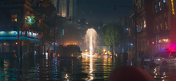 Streets in Brooklyn being flooded as a result of a water main break