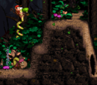 Gusty Glade The third level, Gusty Glade is a dense forest level featuring strong winds that can both help and interfere with Diddy and Dixie making their way through the level. Rattly can optionally be freed from an animal crate to assist the Kongs through part of the level.
