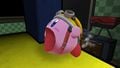 Kirby taking Wario's form, in Super Smash Bros. for Wii U