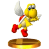 A trophy of a Red Koopa Paratroopa from Super Smash Bros. for 3DS.