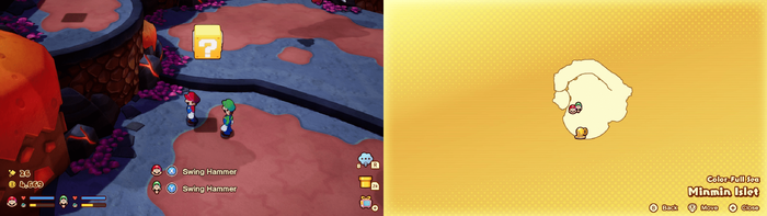 First ? block in Minmin Islet from Mario & Luigi: Brothership