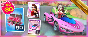 The Pink Wing Pack from the Summer Festival Tour in Mario Kart Tour