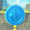 Blue Coins, as seen in Mario Kart World