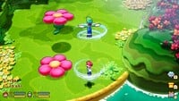 Mario and Luigi spinning around Shroonken Islet in Mario & Luigi: Brothership