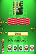 Picture Poker being played by two players in New Super Mario Bros.
