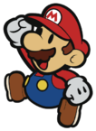 Mario's jumping sprite from Paper Mario: Color Splash