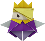 Character artwork for King Olly from Paper Mario: The Origami King