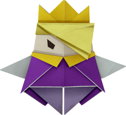 Character artwork for King Olly from Paper Mario: The Origami King