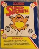 Monty Mole's Nintendo Super Secrets card.