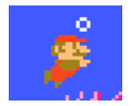 Mario swimming underwater.