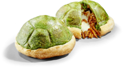 Green Shell Calzone Filled with Yakisoba & Cheese from Super Nintendo World