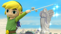 Toon Link and his Wind Waker.