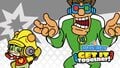 Promotional WarioWare: Get It Together! artwork featuring 9-Volt and 18-Volt