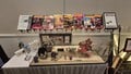 A display of the art models used for Nintendo Power