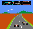 Screenshot of the Family Computer game F1 Race, uploaded for use on the Famicom Grand Prix series page.